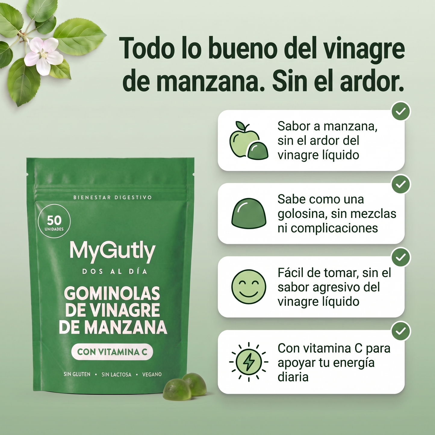 Gominolas de Vinagre de Manzana que por Fin Saben Bien